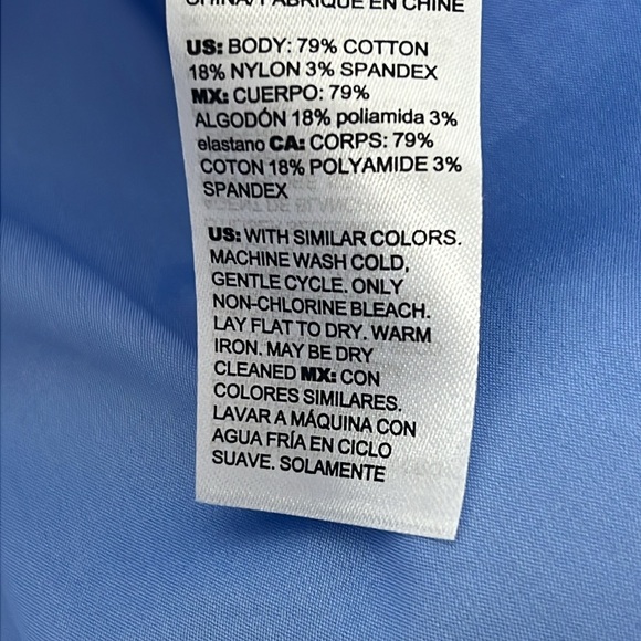 Chicos poplin side slit shirt size 2= 12 - Picture 9 of 10